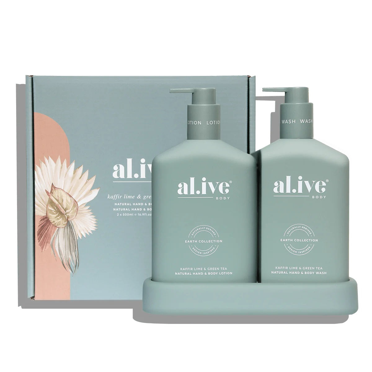 Al.ive Body Wash & Lotion Duo Pack - Kaffir Lime & Green Tea 