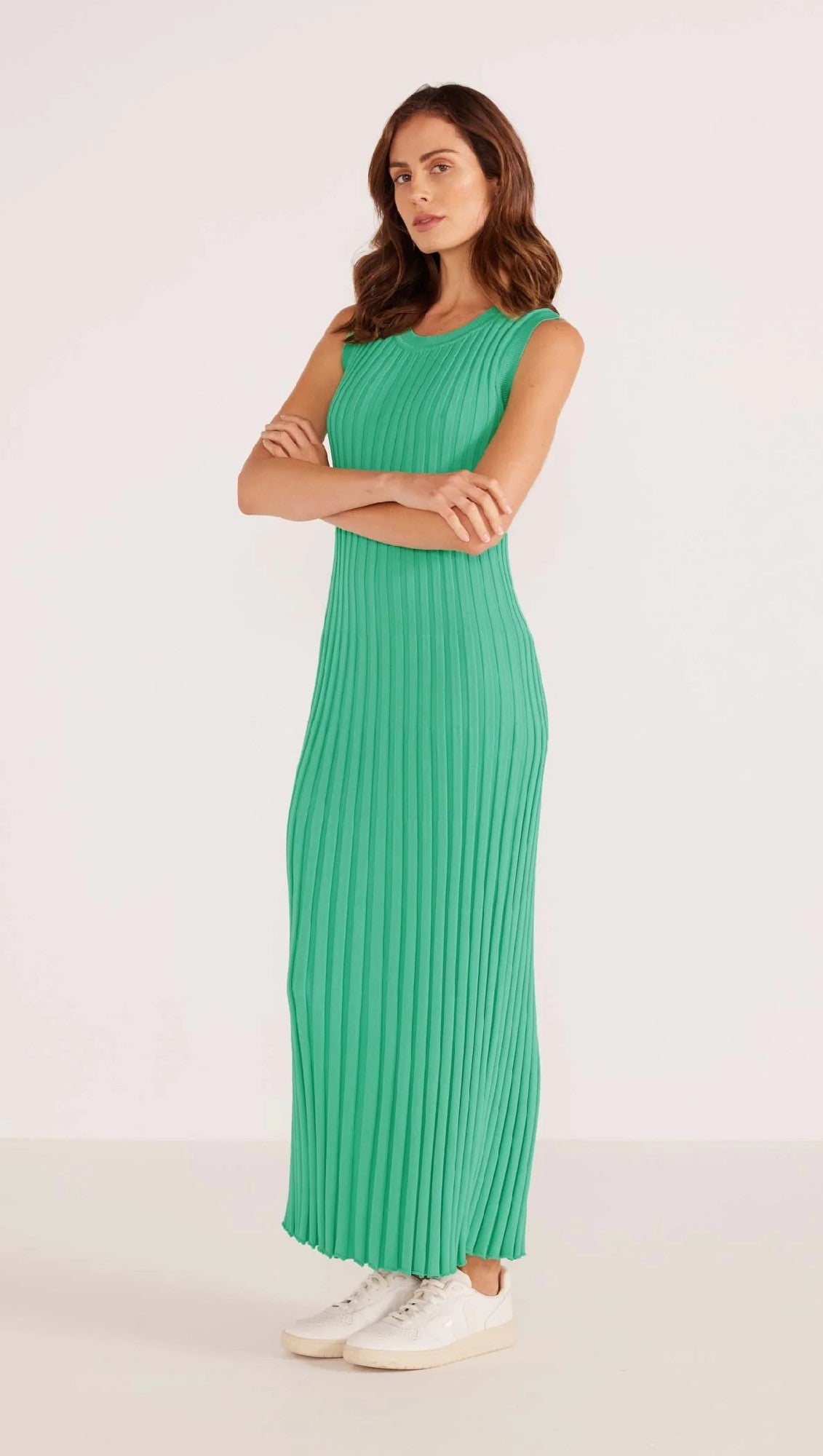 MinkPink Lori Rib Knit Midi Dress [COLOUR:Spearmint   SIZE:XS]