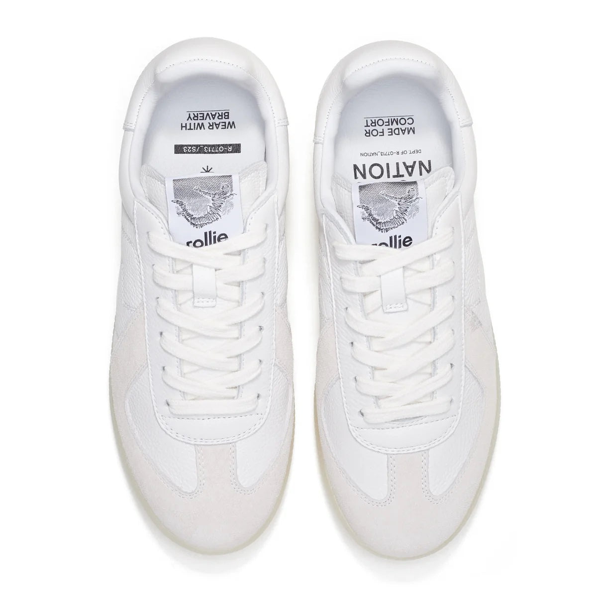 Rollie Pace Sneaker [COLOUR:All White/Clear SIZE:37]