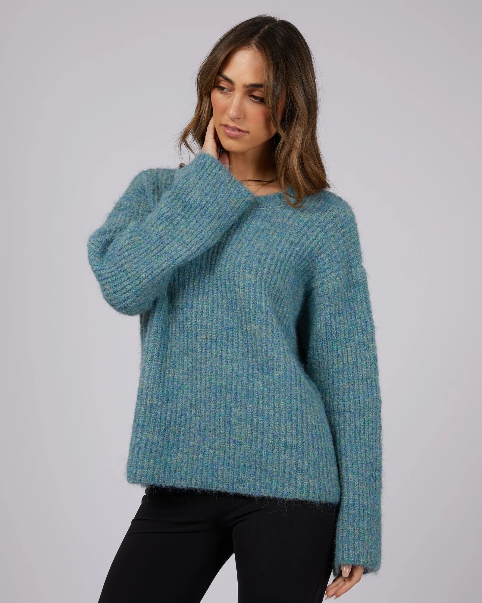 Jorge Briana Sweater [COLOUR:Green marle SIZE:8]