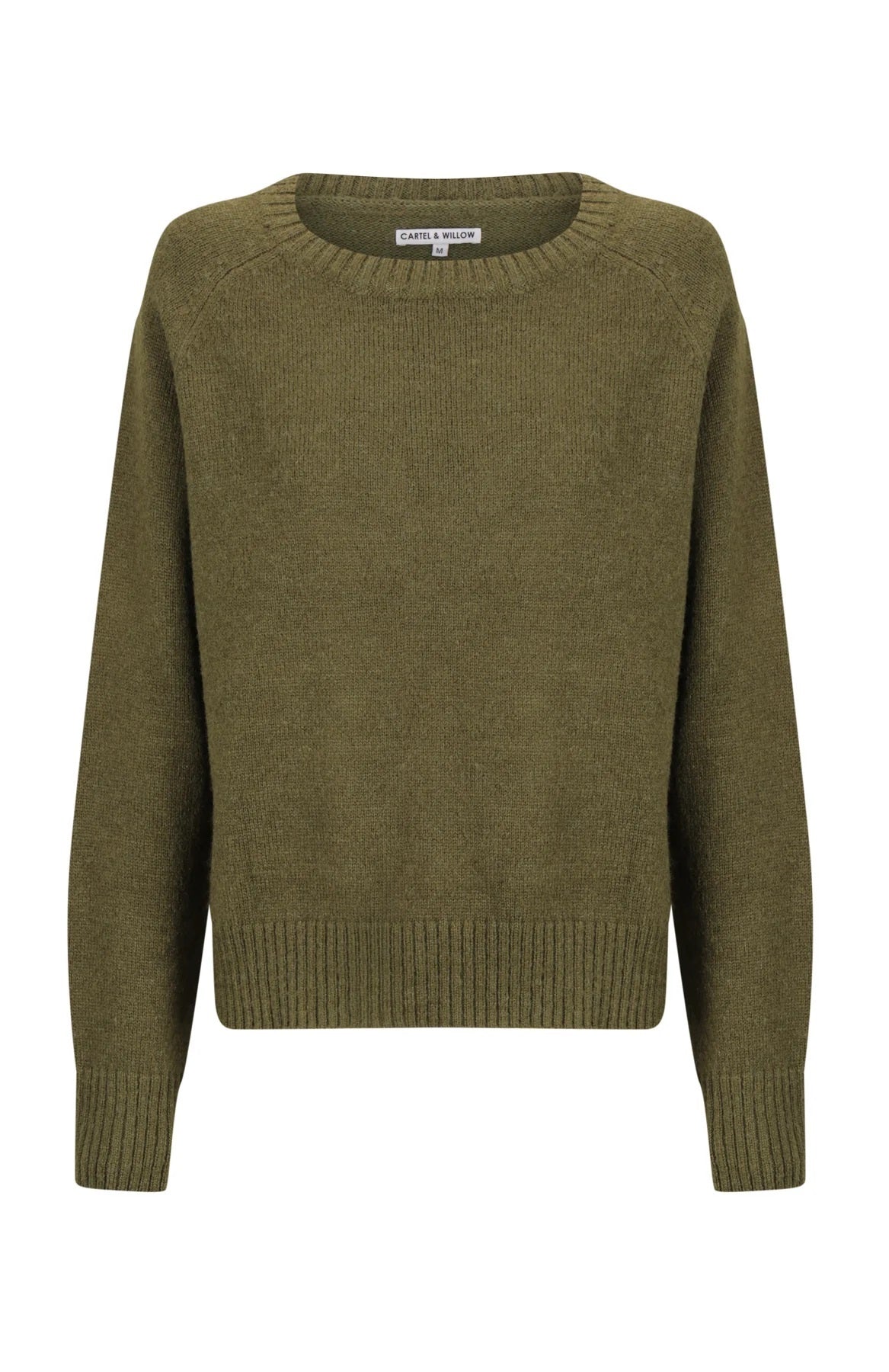 Cartel & Willow Tory Knit Sweater [COLOUR:Khaki SIZE:XS]