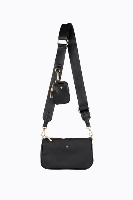 Peta + Jain Phoenix Crossbody Bag w/ Web Strap [COLOUR:Black Nylon]