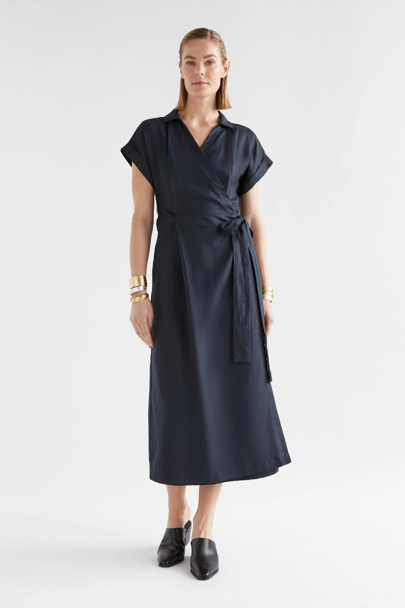 Elk Minnen Wrap Dress [COLOUR:Space Blue SIZE:8]