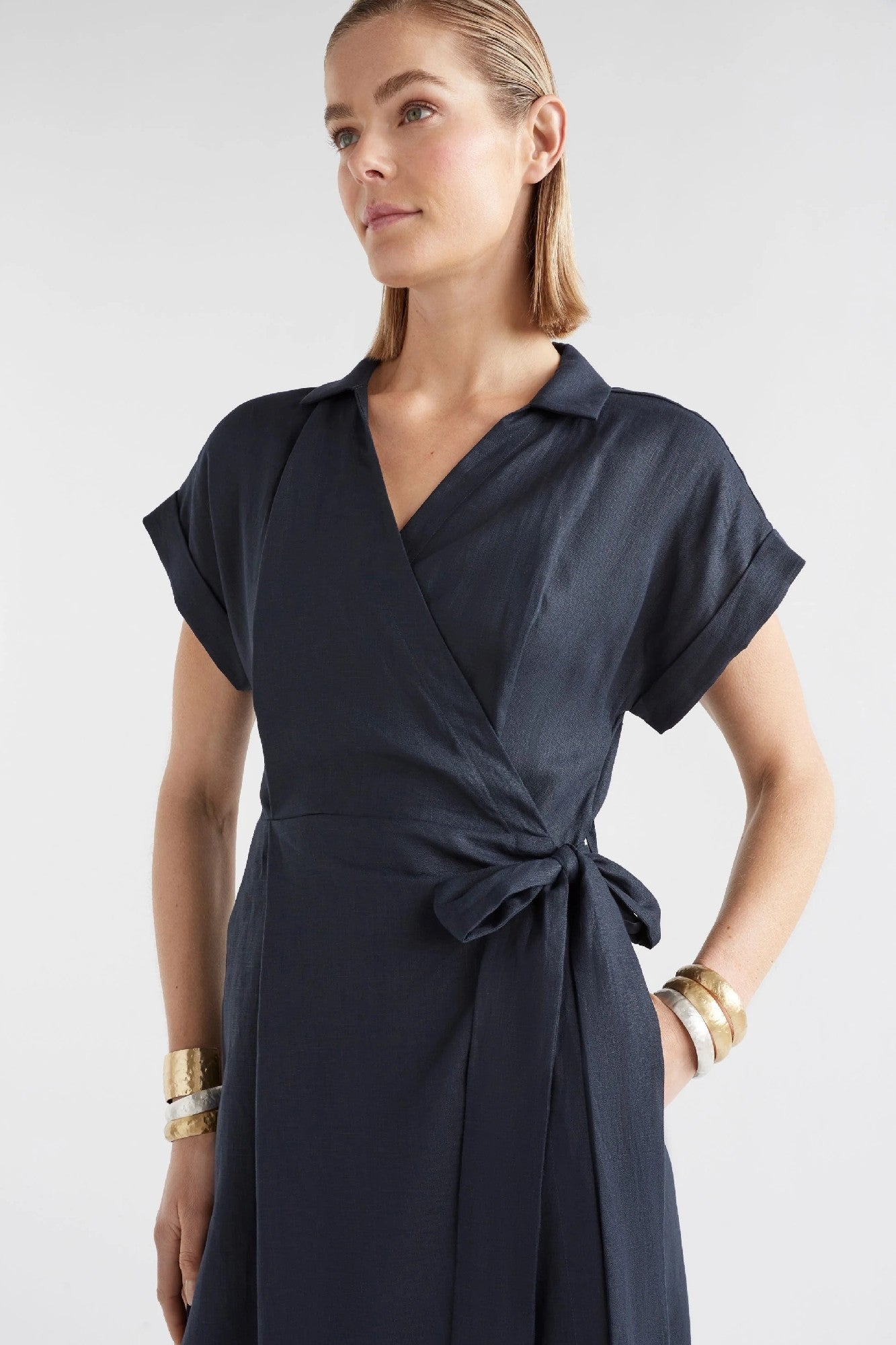 Elk Minnen Wrap Dress [COLOUR:Space Blue SIZE:8]