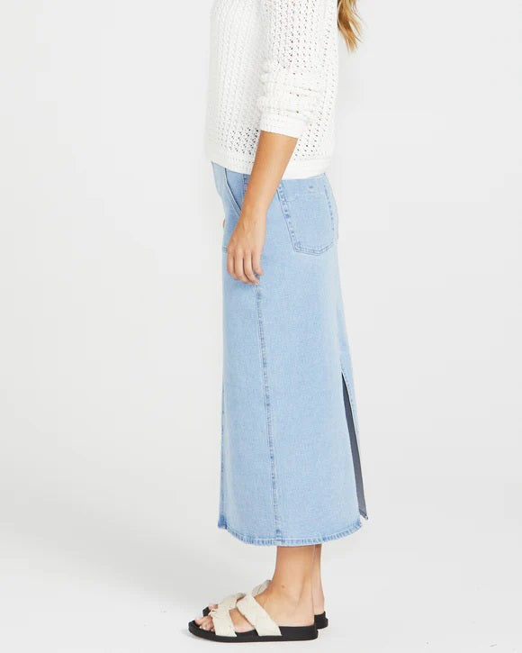 Sass Isella Denim Skirt [COLOUR:92 Sandwash SIZE:8]