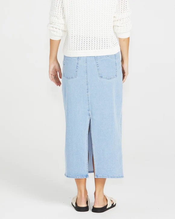 Sass Isella Denim Skirt [COLOUR:92 Sandwash SIZE:8]