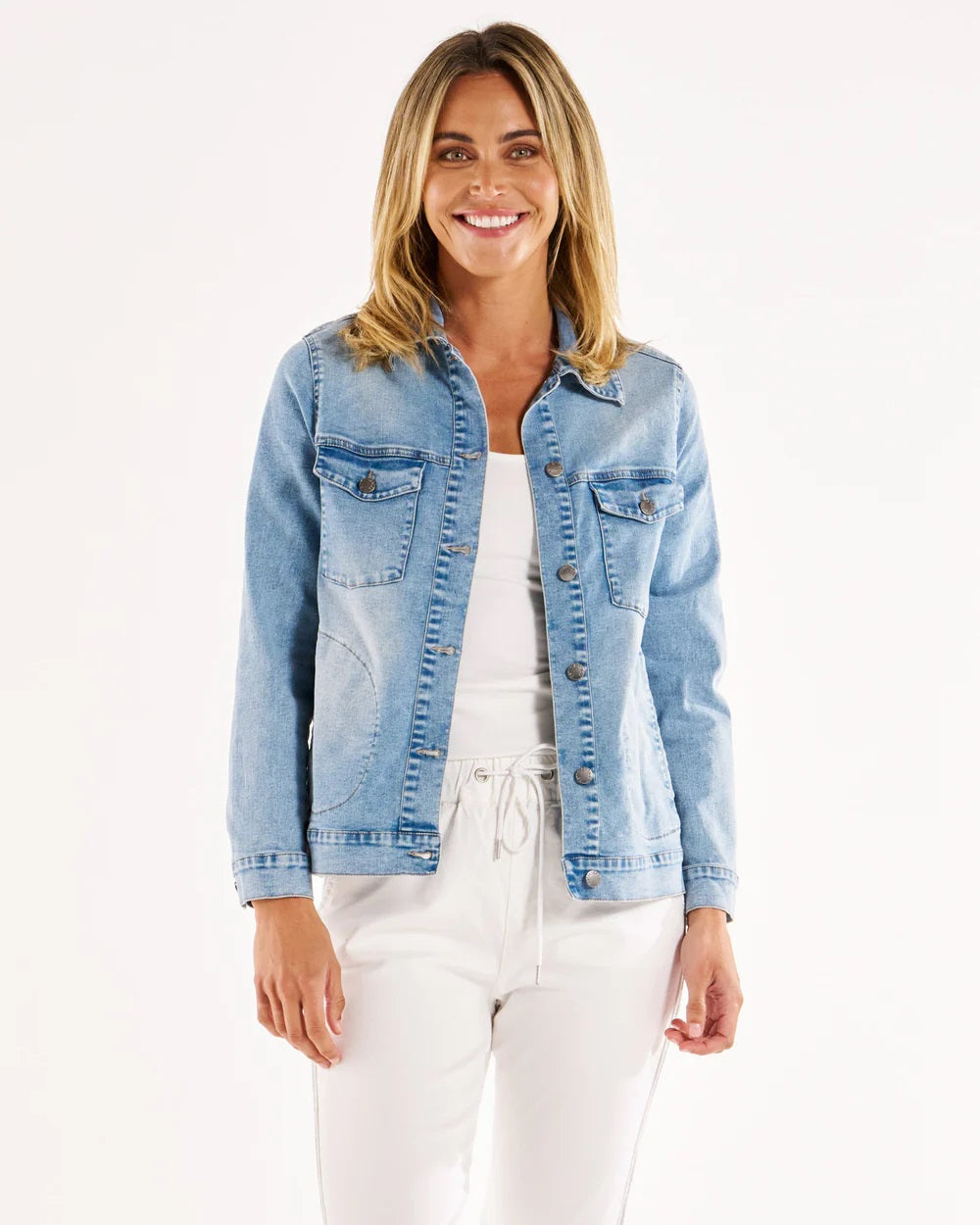 Betty Basics Mayfair Denim Jacket [COLOUR:Vintage Blue SIZE:8]