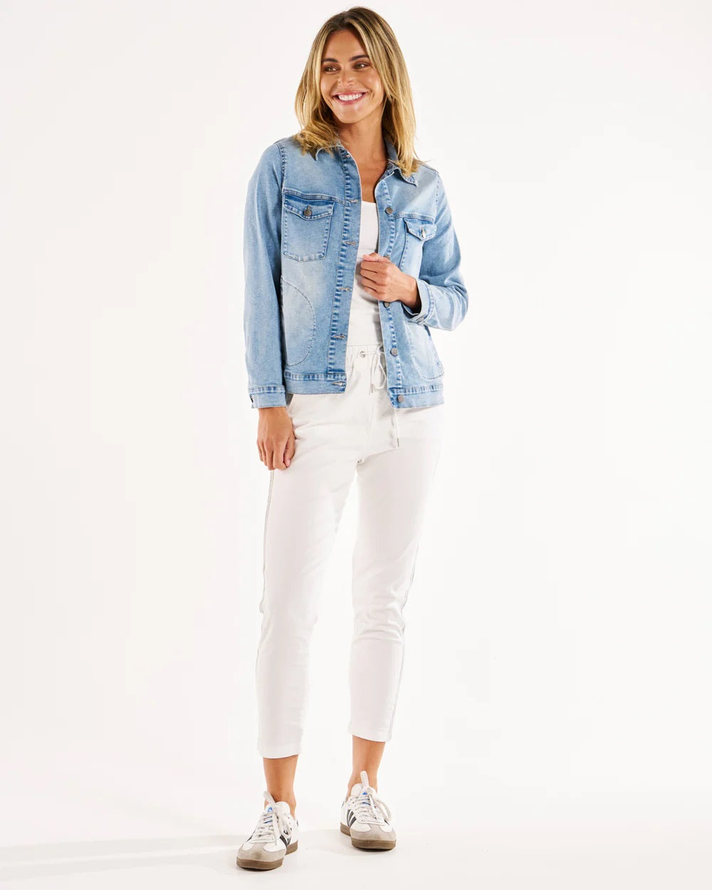 Betty Basics Mayfair Denim Jacket [COLOUR:Vintage Blue SIZE:8]