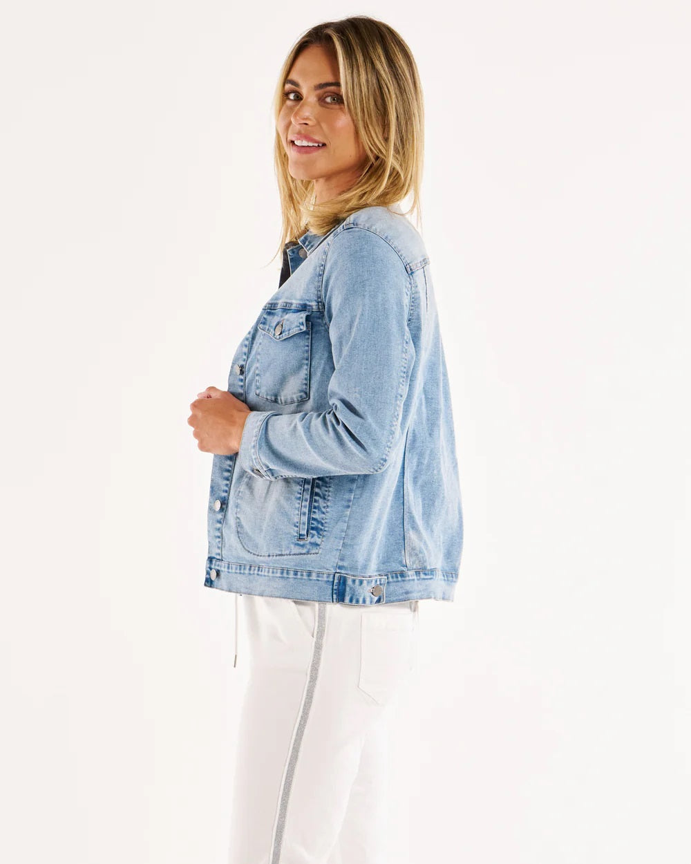 Betty Basics Mayfair Denim Jacket [COLOUR:Vintage Blue SIZE:8]