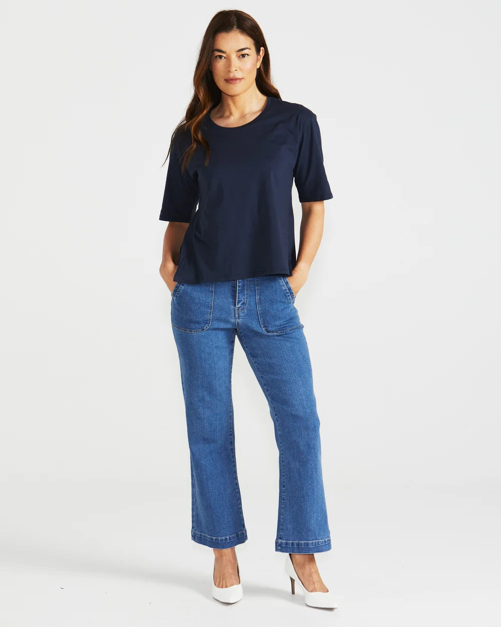 Betty Basics Naomi Tee [COLOUR:Navy SIZE:8]