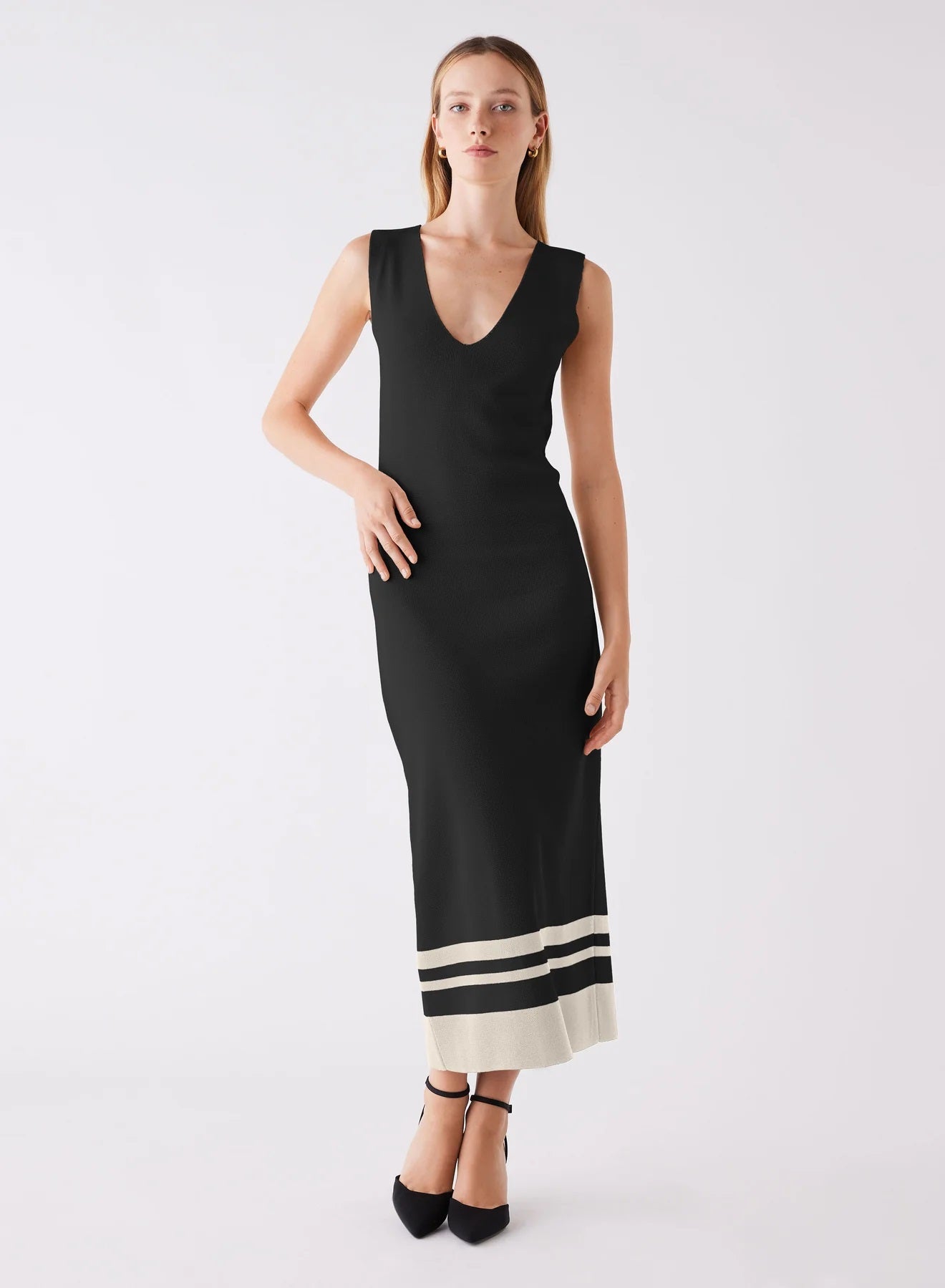 Esmaee Axel Dress [COLOUR:Black/cream SIZE:XS]