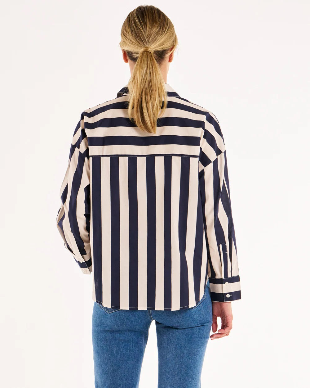 Betty Basics Stripe Shirt [COLOUR:Navy stripe SIZE:8]