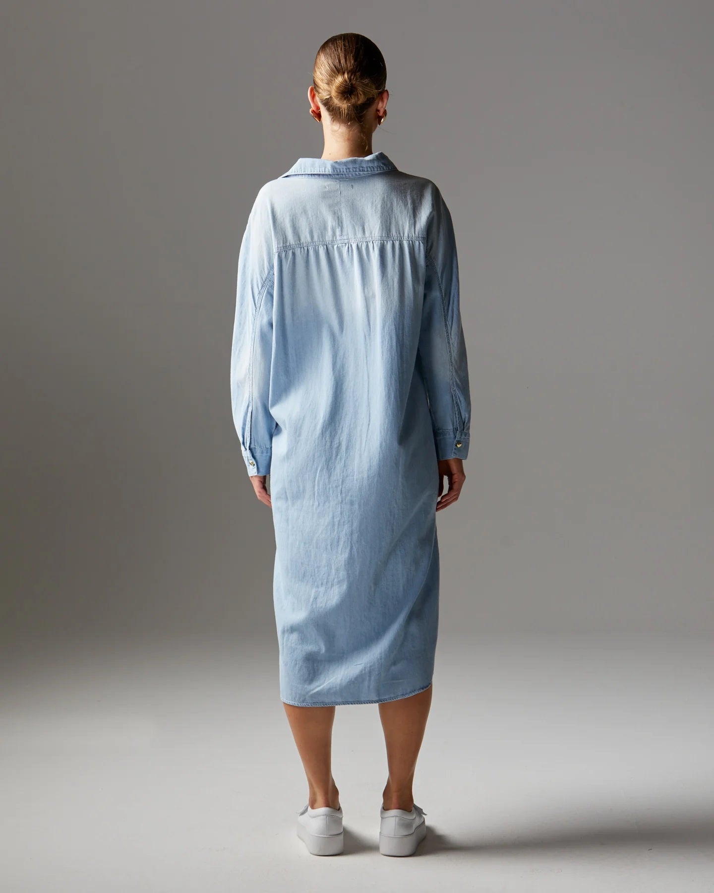 Fate + Becker Flight Shirt Dress [COLOUR:Bleach Wash SIZE:10]