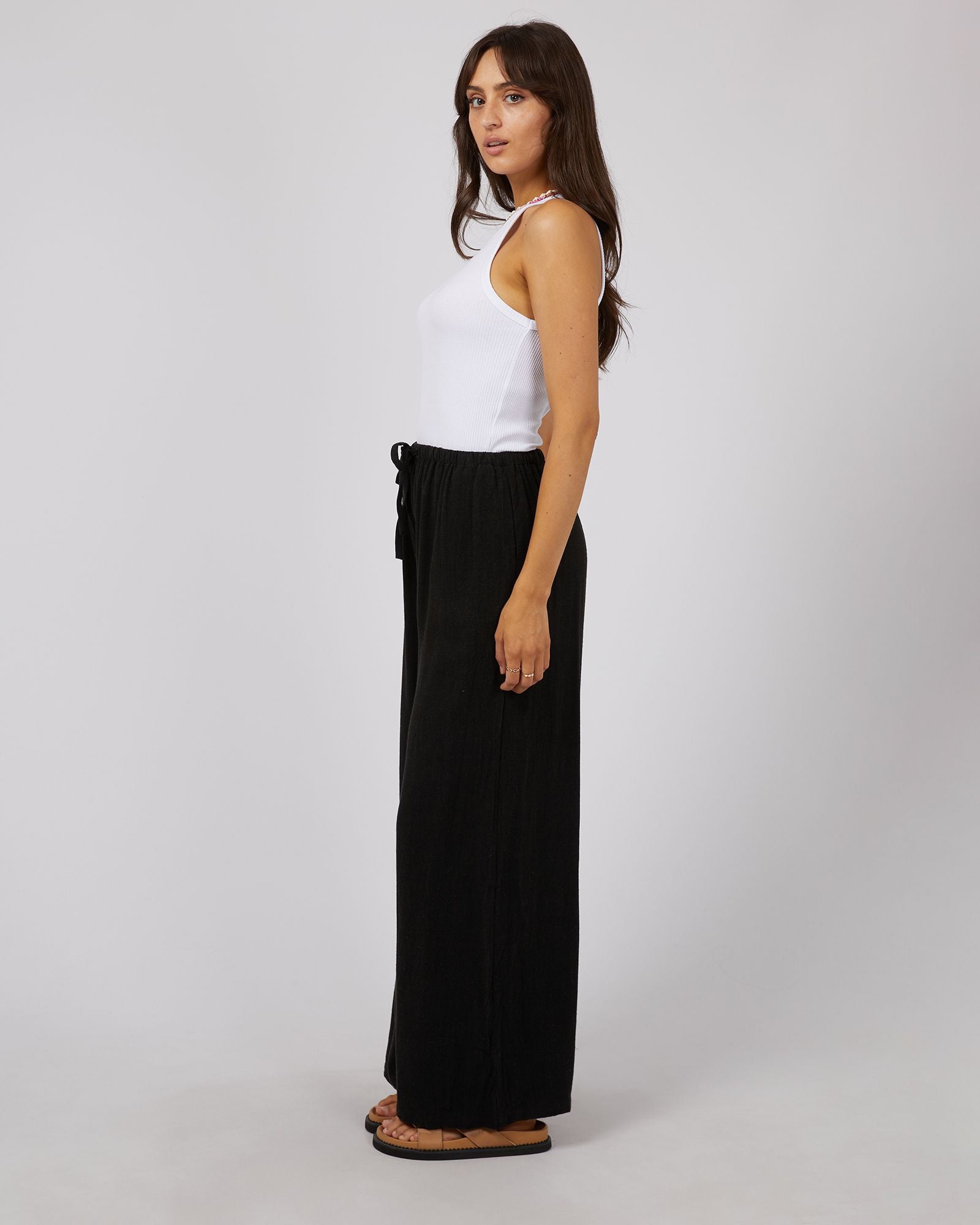 All About Eve Luxe Linen Pant [COLOUR:Black SIZE:6]