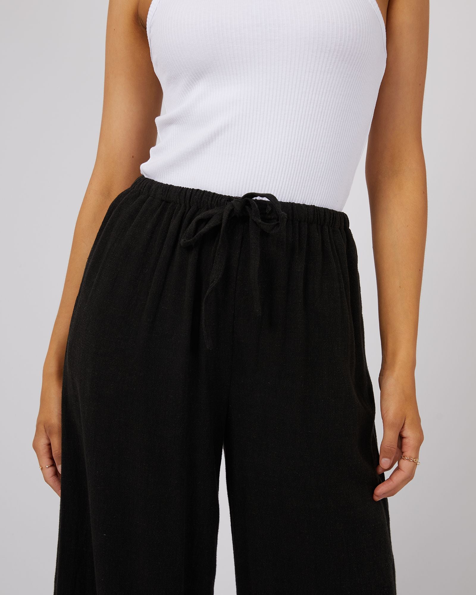 All About Eve Luxe Linen Pant [COLOUR:Black SIZE:6]