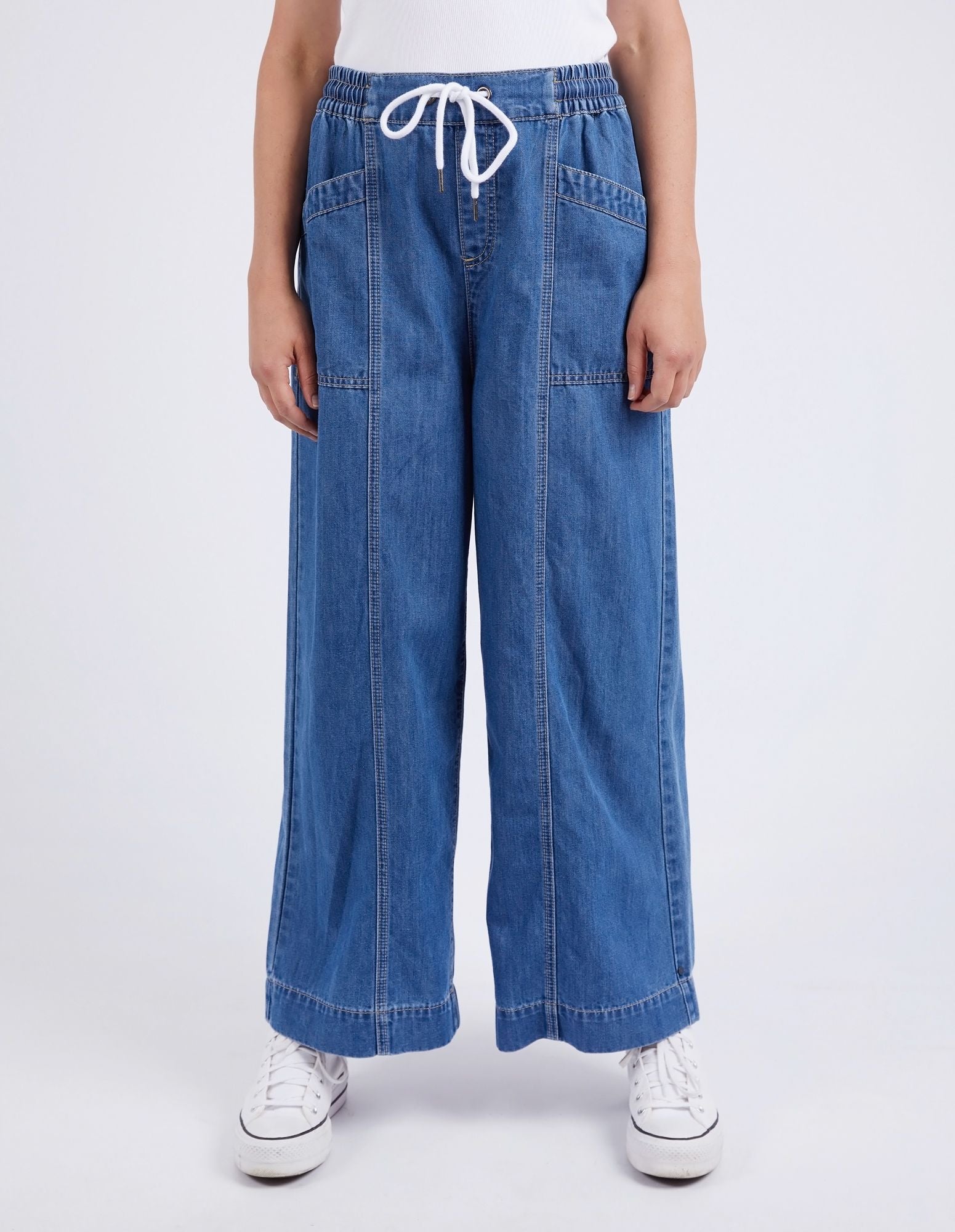 Elm Alora Wide Leg Jean [COLOUR:Blue SIZE:8]