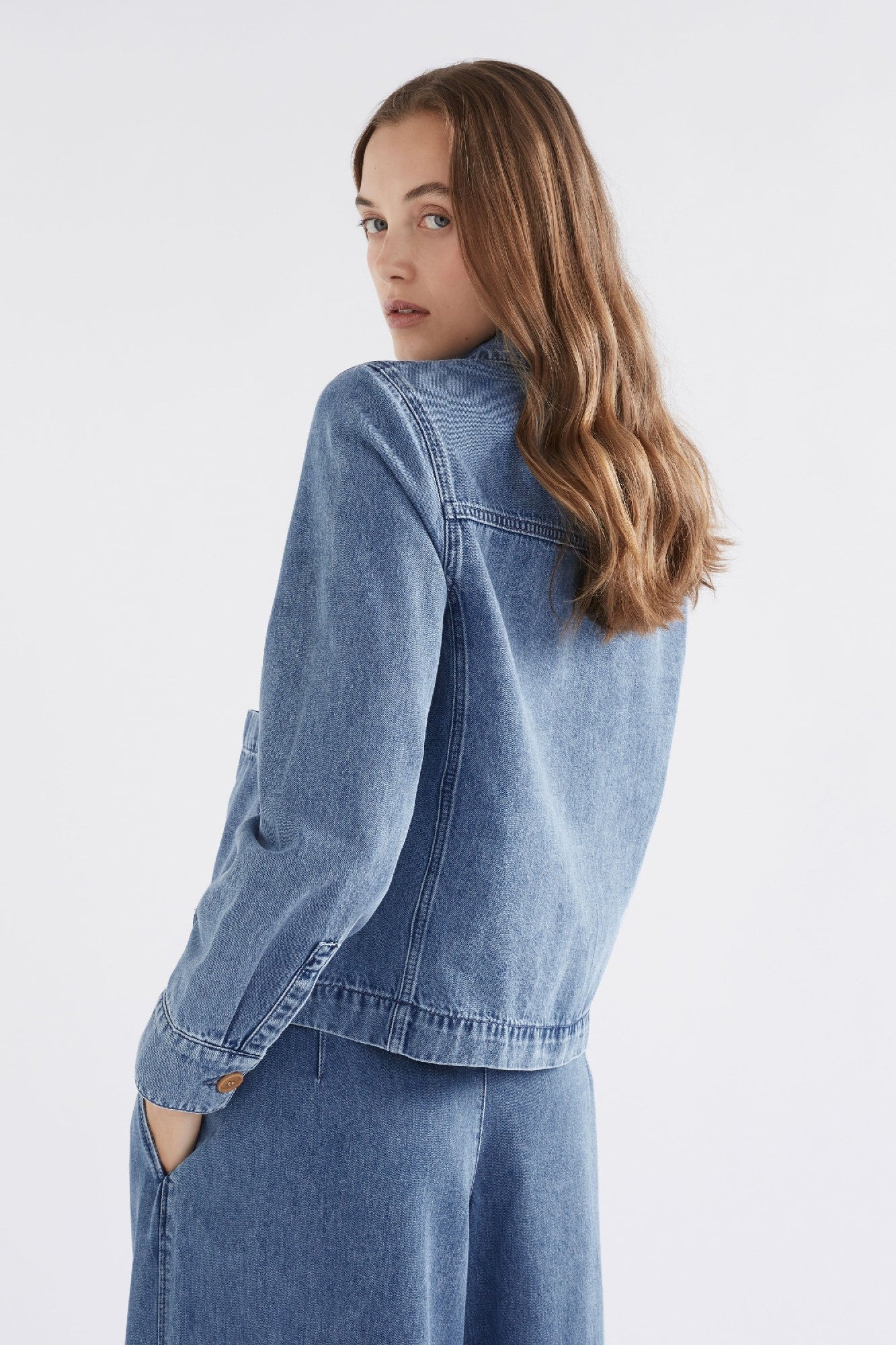 Elk Arbet Denim Jacket [COLOUR:Chambray Blue SIZE:8]