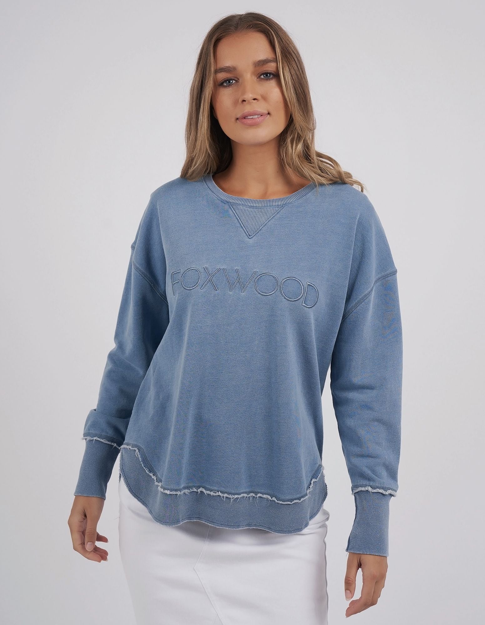 Foxwood Washed Simplified Crew | Women's Sweatshirts | Little Extras Lifestyle | Forbes Women's Clothing Boutique