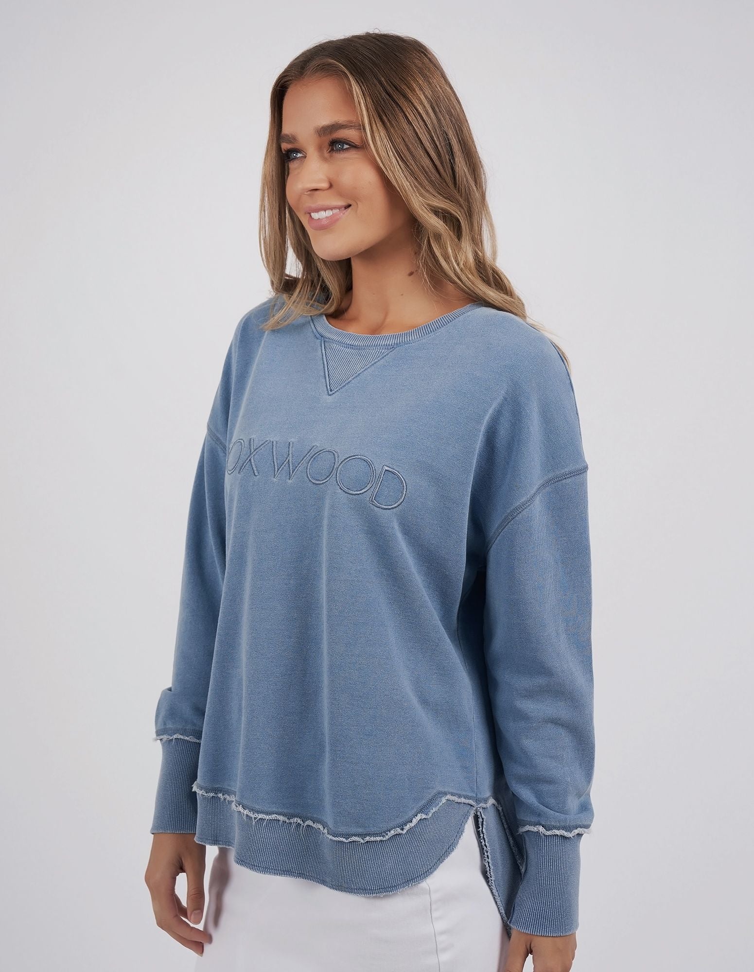 Foxwood Washed Simplified Crew | Cotton Women's Sweatshirts | Little Extras Lifestyle | Forbes Women's Clothing Shop