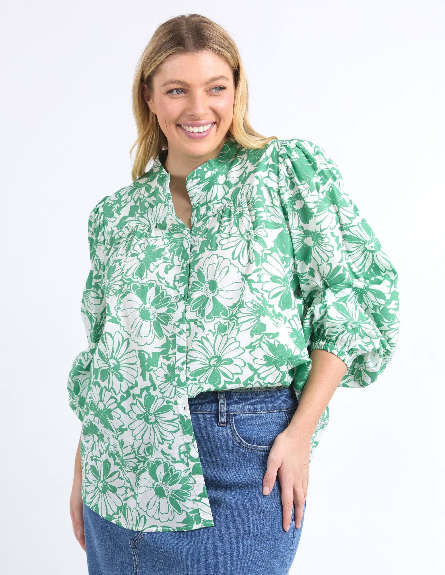 Elm Florentina Blouse [COLOUR:Green SIZE:10]