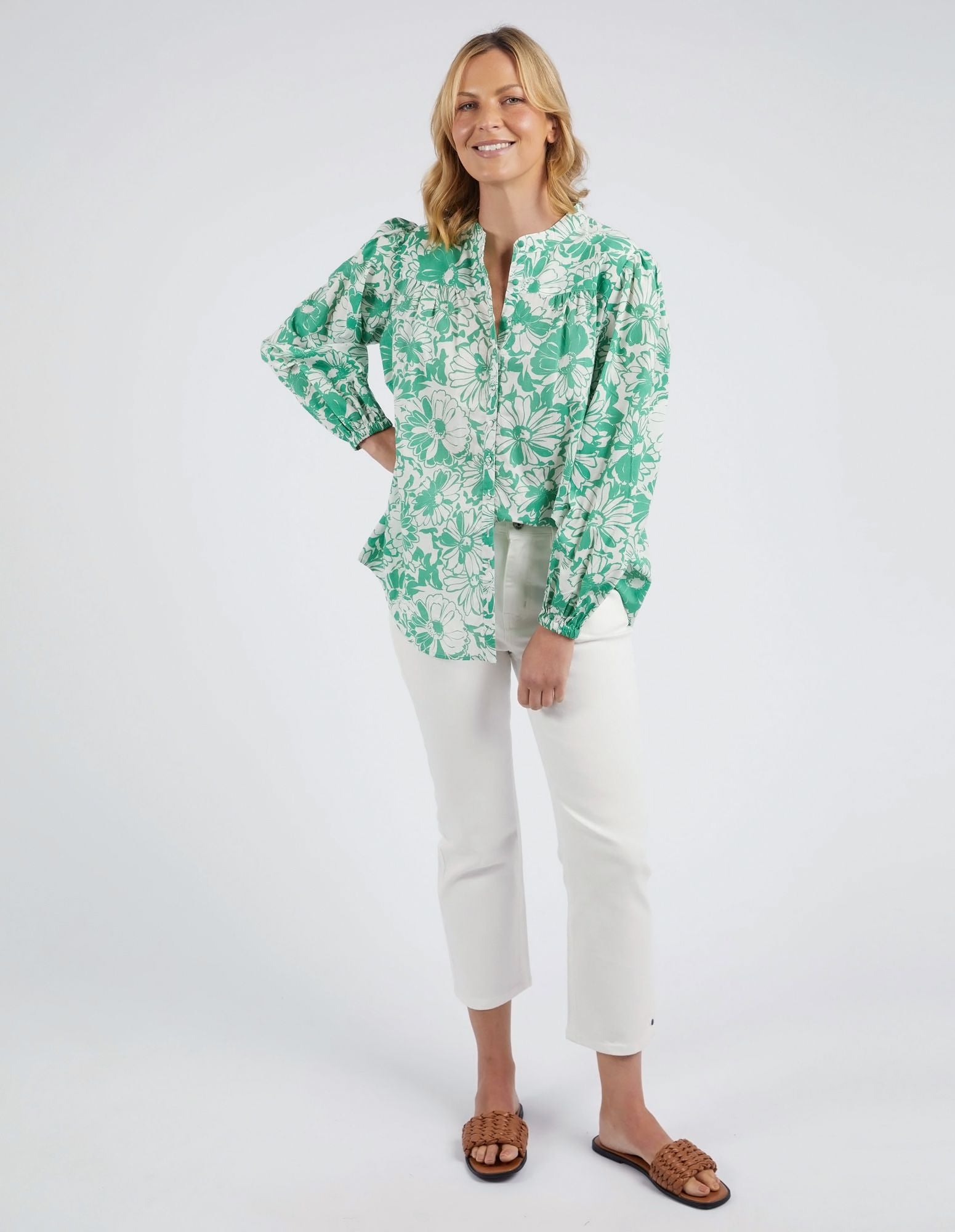 Elm Florentina Blouse [COLOUR:Green SIZE:10]