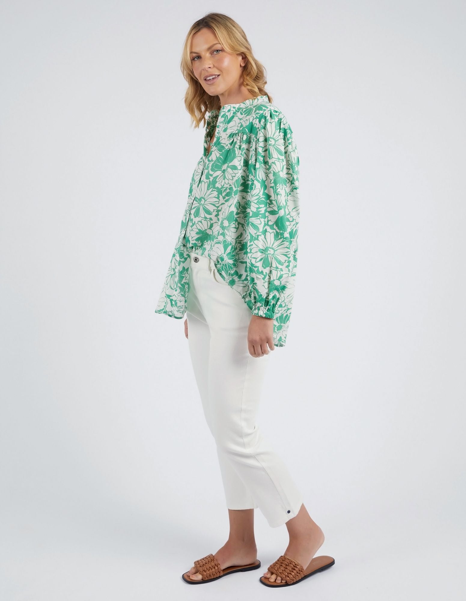 Elm Florentina Blouse [COLOUR:Green SIZE:10]