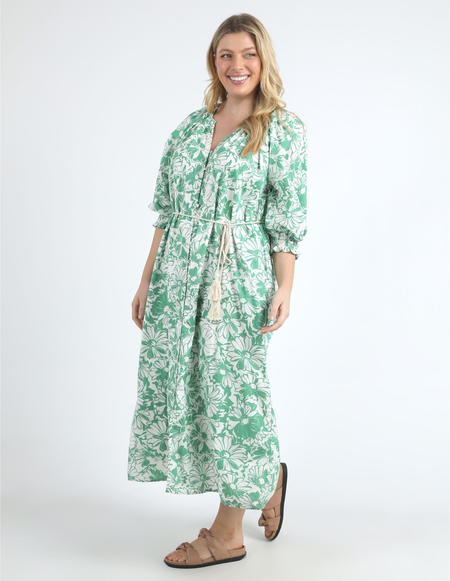 Elm Florentina Dress [COLOUR:Green SIZE:10]