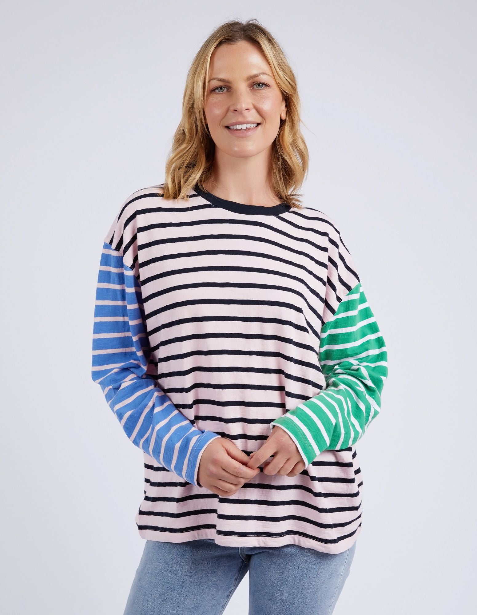 Elm Sally Stripe L/S Tee [COLOUR:Pinkaboo SIZE:8]