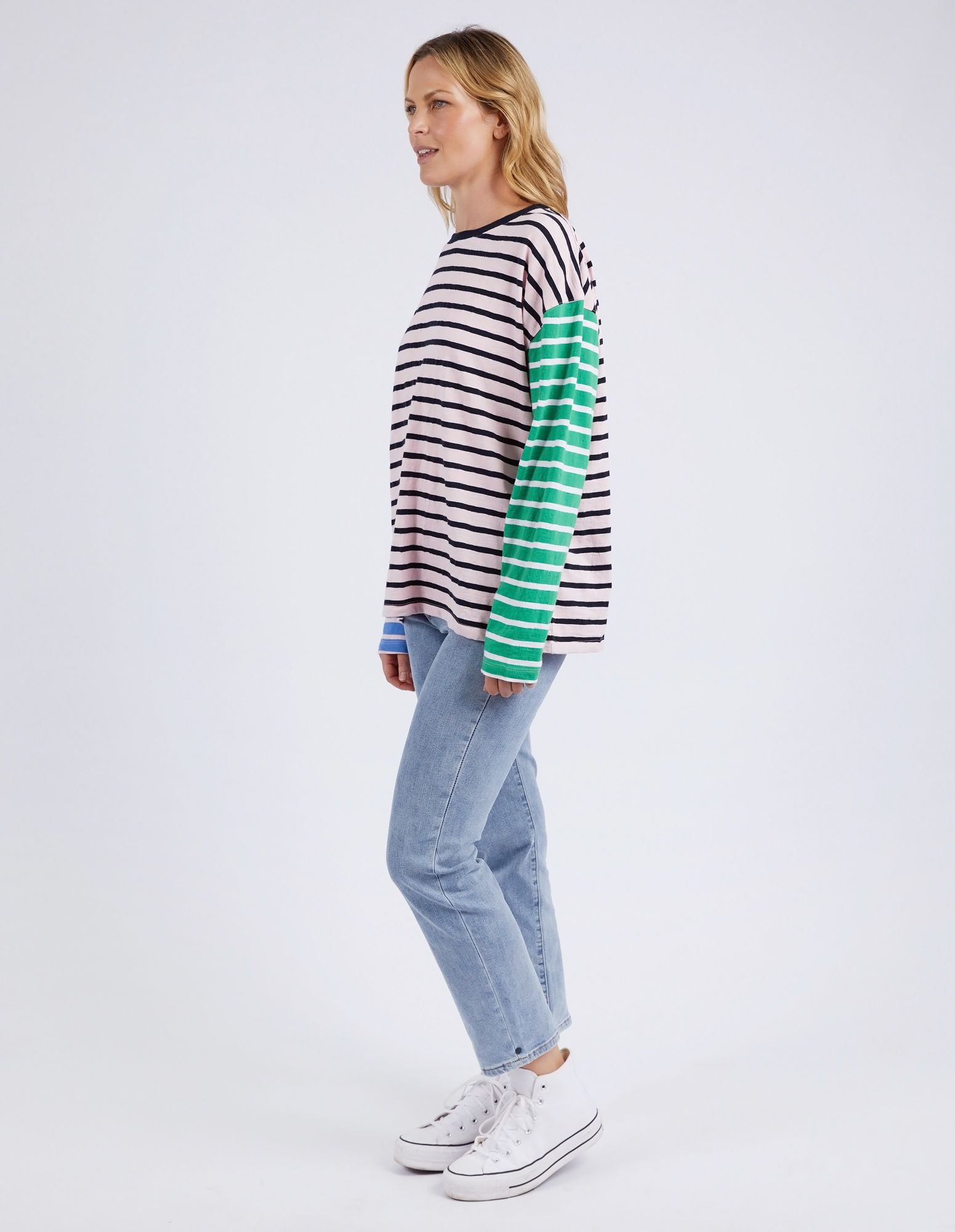 Elm Sally Stripe L/S Tee [COLOUR:Pinkaboo SIZE:8]