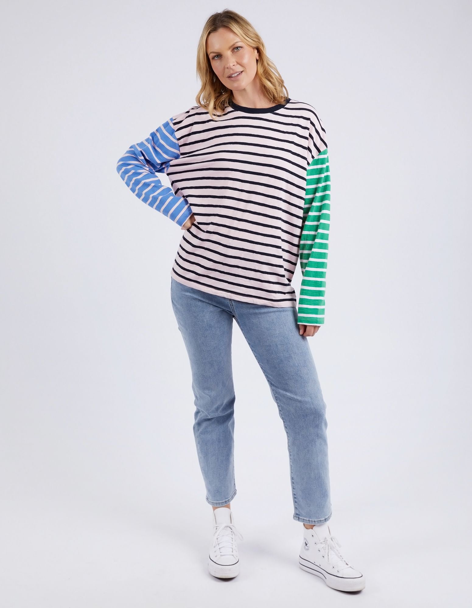 Elm Sally Stripe L/S Tee [COLOUR:Pinkaboo SIZE:8]