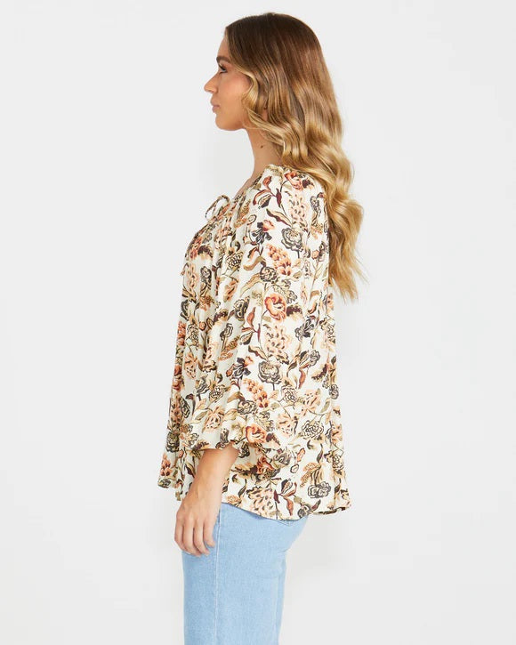 Sass Dara Boho Top [COLOUR:Wildflower SIZE:8]