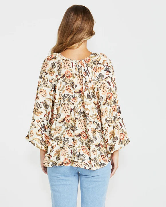 Sass Dara Boho Top [COLOUR:Wildflower SIZE:8]