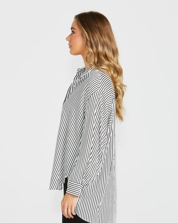 Sass Theo Oversized Shirt [COLOUR:Stripe  SIZE:8]