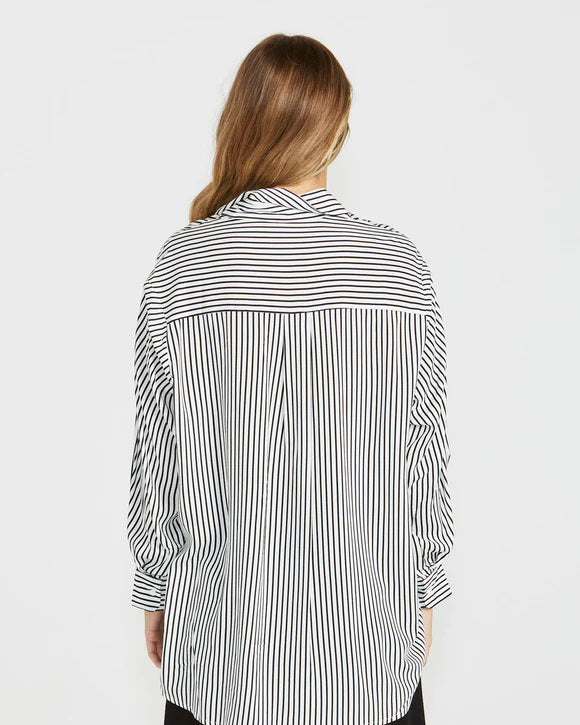 Sass Theo Oversized Shirt [COLOUR:Stripe  SIZE:8]