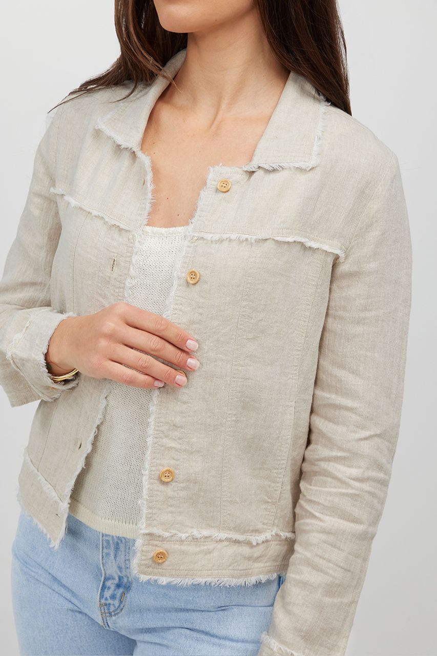 Humidity Bella Linen Jacket [COLOUR:Natural SIZE:S]