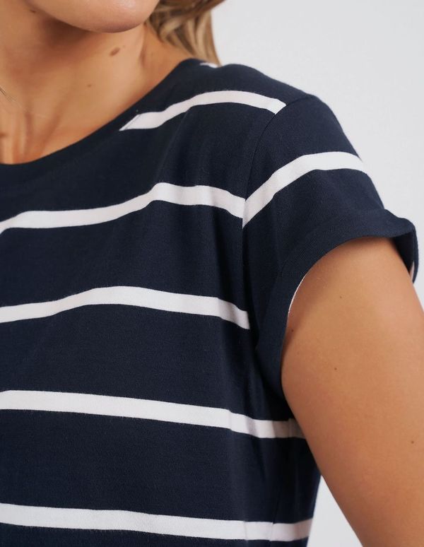 Foxwood Manly Stripe Tee [COLOUR:Navy SIZE:8]