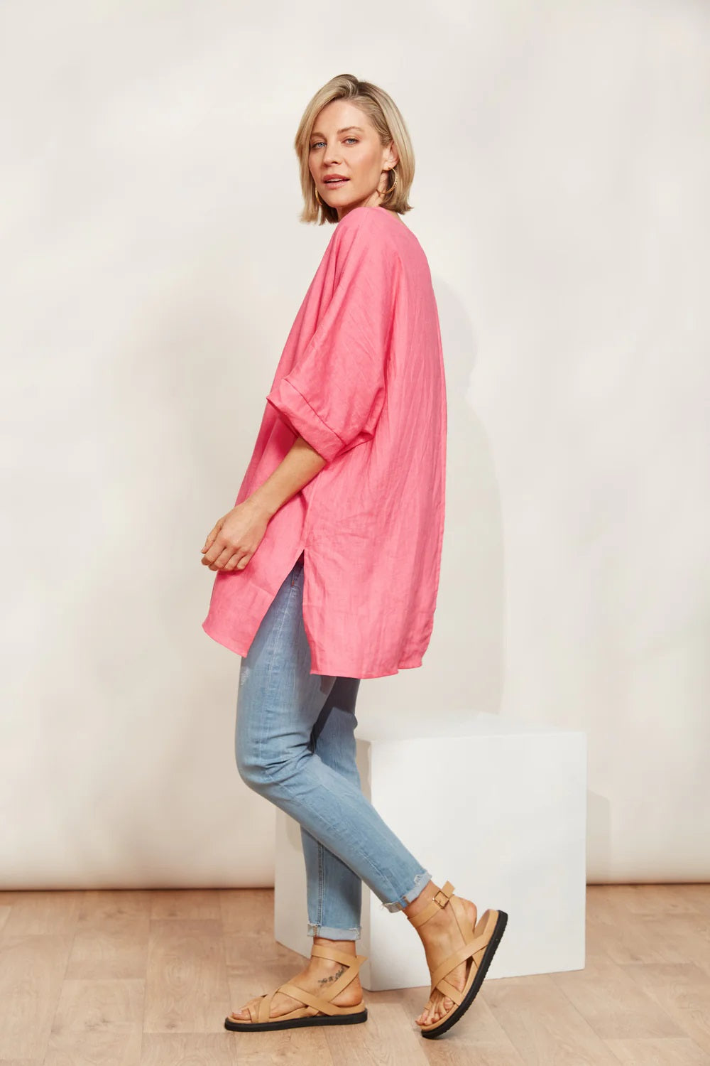 Eb & Ive Halcyon Relaxed Top [COLOUR:Musk SIZE:One size]