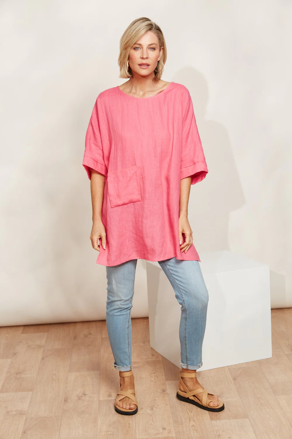 Eb & Ive Halcyon Relaxed Top [COLOUR:Musk SIZE:One size]