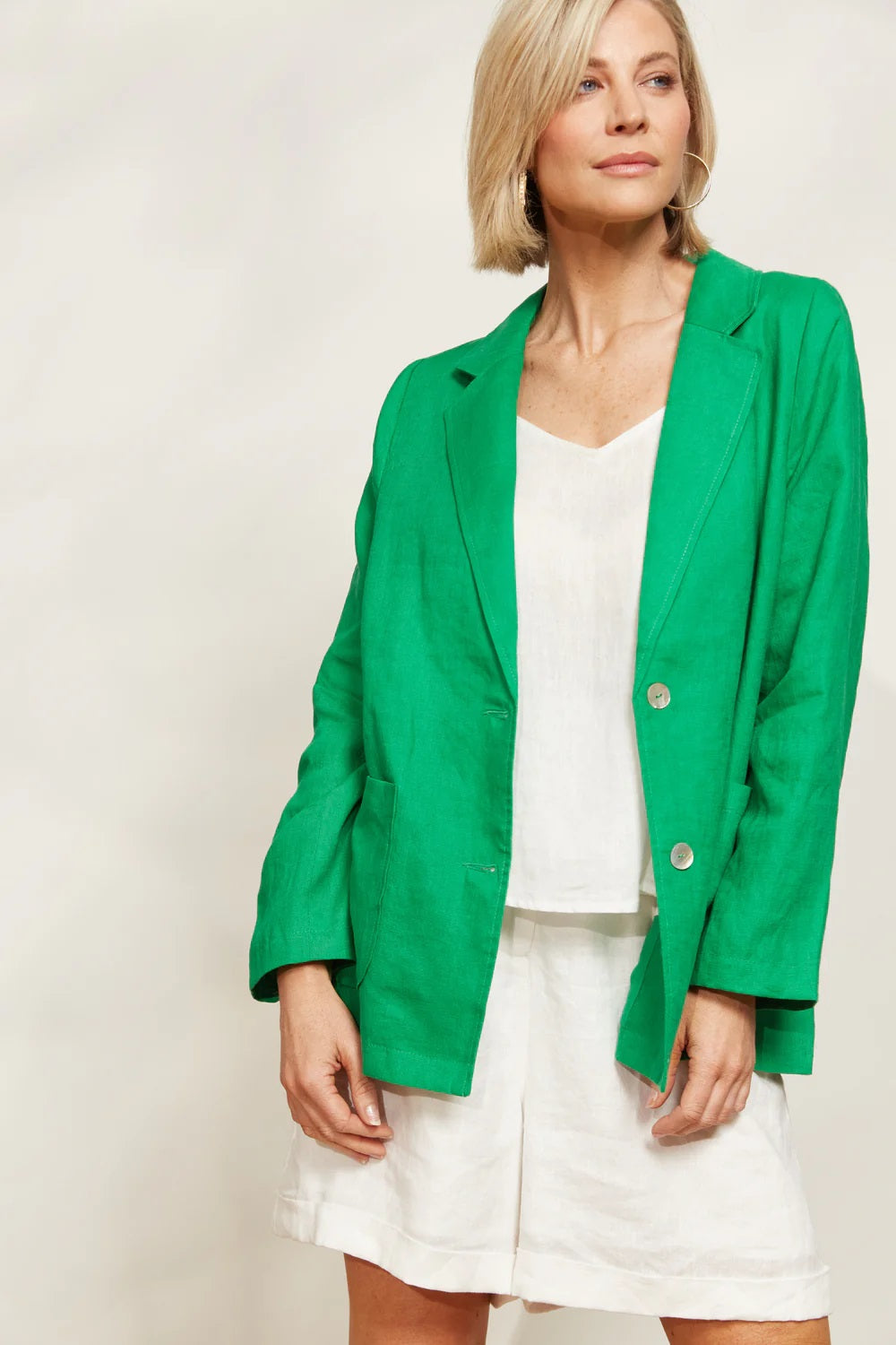 Eb & Ive Halcyon Blazer [COLOUR:Emerald SIZE:XS]