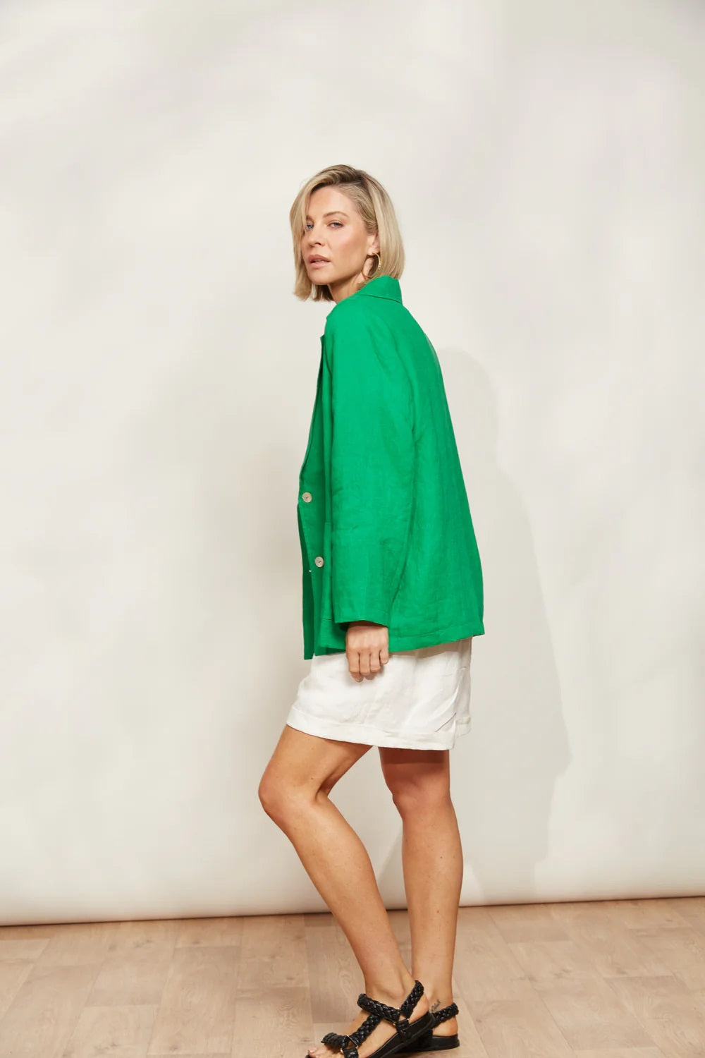 Eb & Ive Halcyon Blazer [COLOUR:Emerald SIZE:XS]