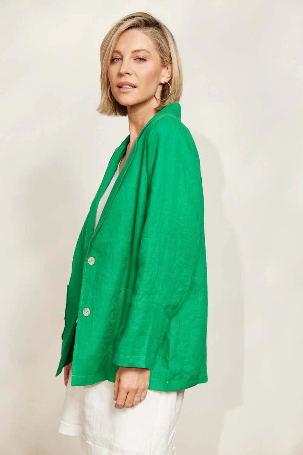 Eb & Ive Halcyon Blazer [COLOUR:Emerald SIZE:XS]