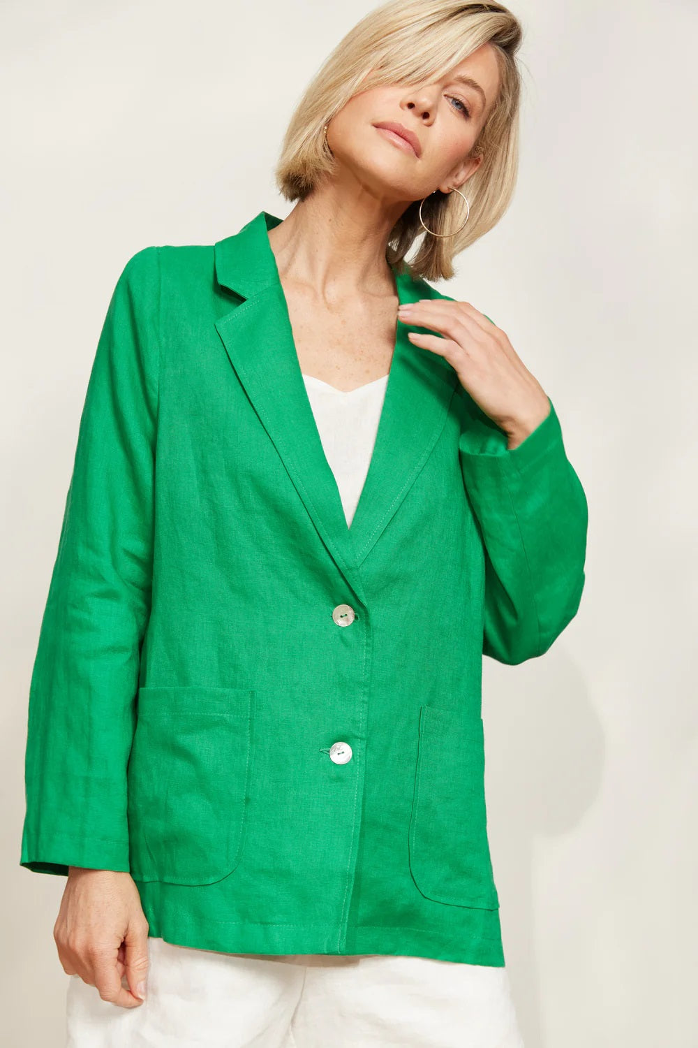 Eb & Ive Halcyon Blazer [COLOUR:Emerald SIZE:XS]