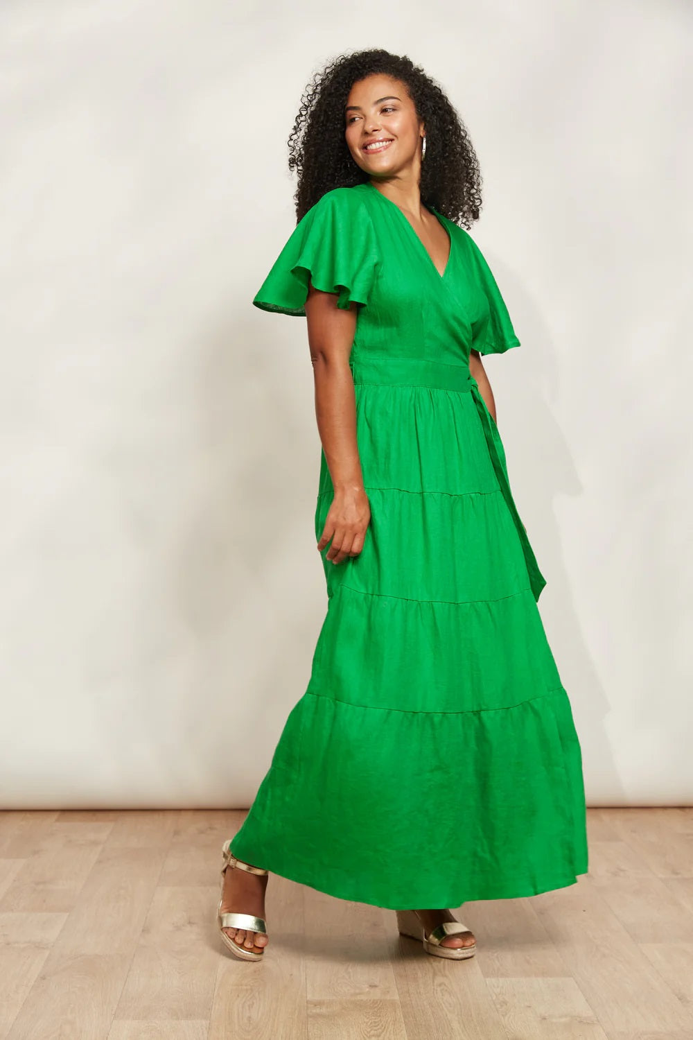 Eb & Ive Halcyon Maxi Dress [COLOUR:Emerald SIZE:XS]