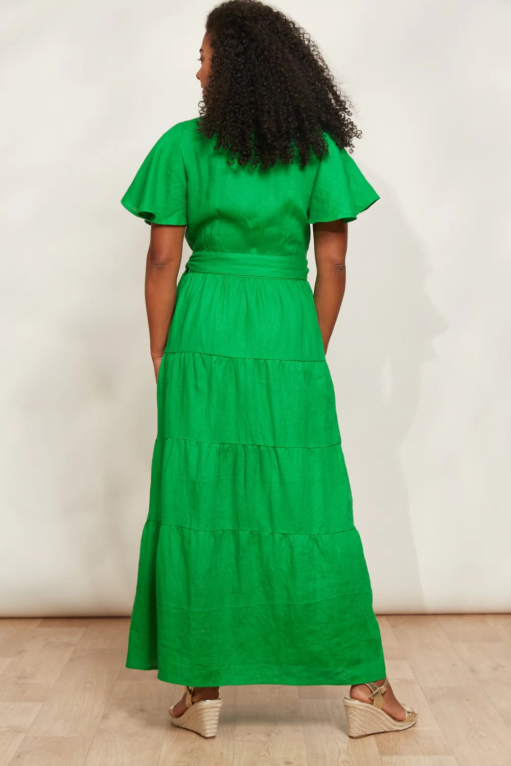 Eb & Ive Halcyon Maxi Dress [COLOUR:Emerald SIZE:XS]