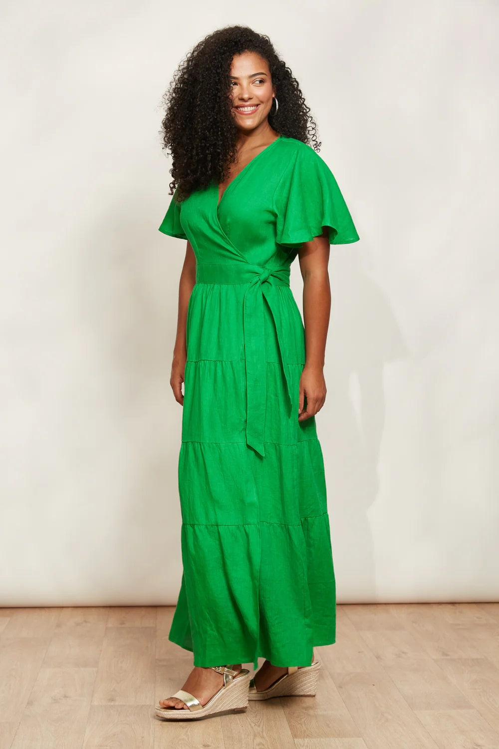 Eb & Ive Halcyon Maxi Dress [COLOUR:Emerald SIZE:XS]