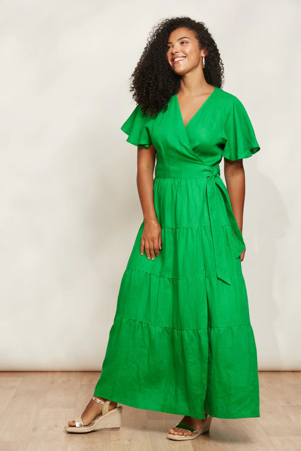 Eb & Ive Halcyon Maxi Dress [COLOUR:Emerald SIZE:XS]