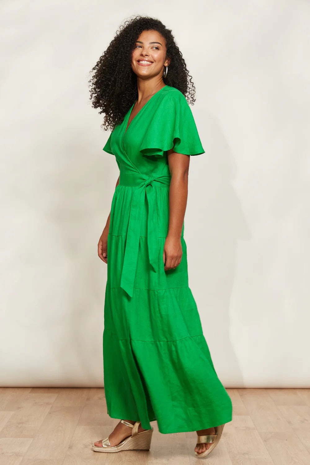 Eb & Ive Halcyon Maxi Dress [COLOUR:Emerald SIZE:XS]