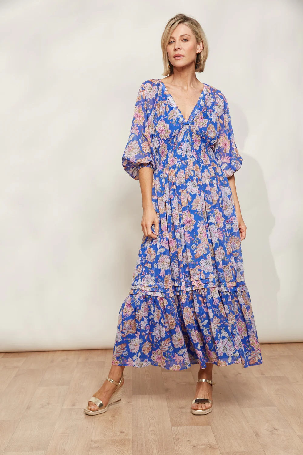 Eb & Ive Sereno Maxi Dress [COLOUR:Palme SIZE:S]