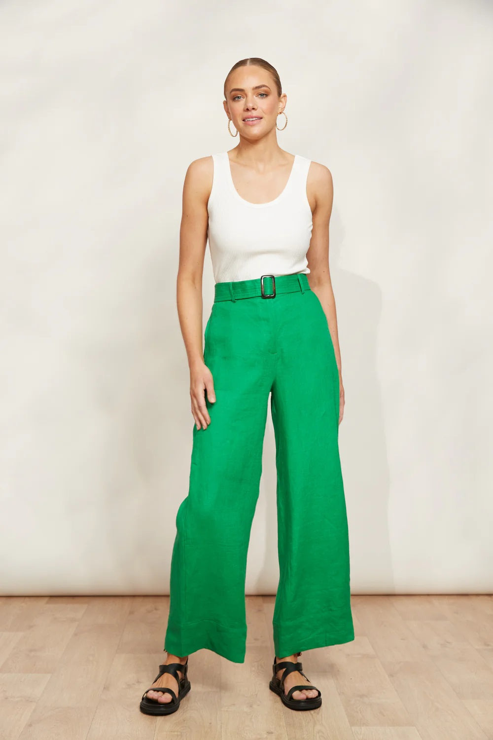 Eb & Ive Halcyon Pant [COLOUR:Emerald SIZE:XS]