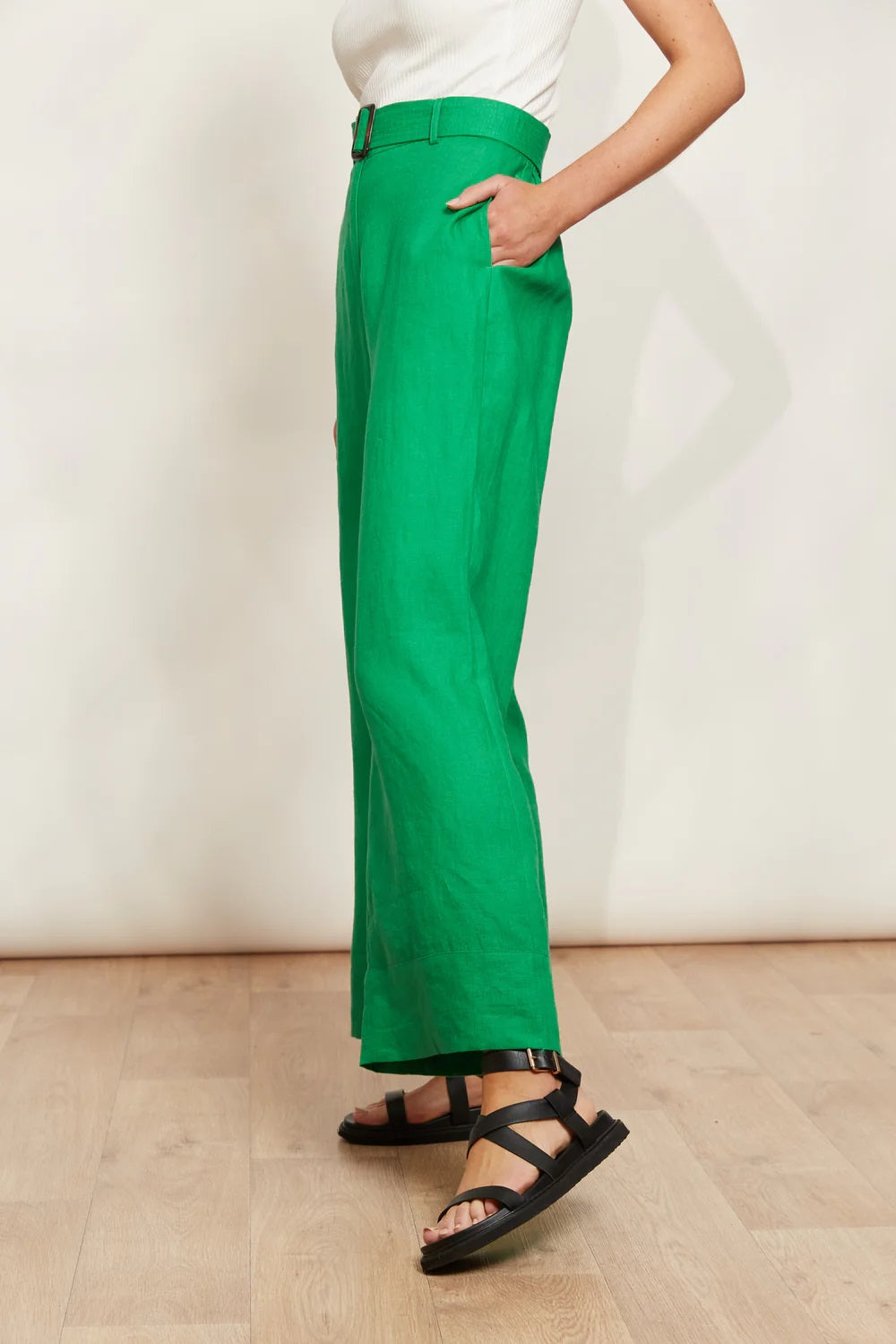 Eb & Ive Halcyon Pant [COLOUR:Emerald SIZE:XS]